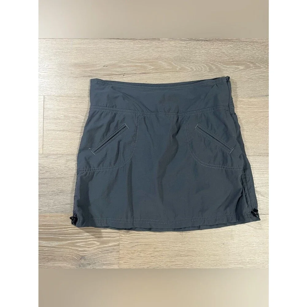 Athleta Womens Cinch Ripstop Hiking Skort Asphalt Gray Size 0